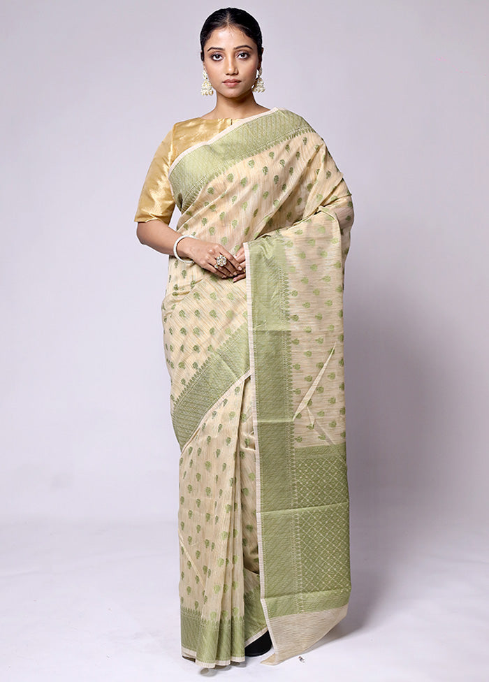 Cream Cotton Saree With Blouse Piece Shop Sale Online