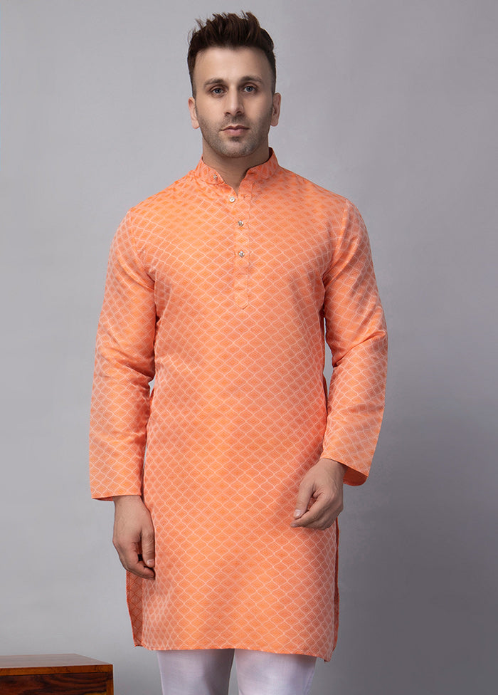 2 Pc Orange Viscose Kurta Pajama Set Latest Collections Cheap Pice