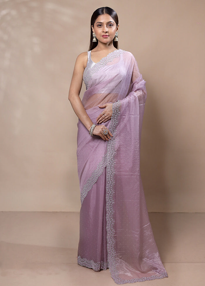 Pink Silk Saree With Blouse Piece Low Pice Fee Shipping Online