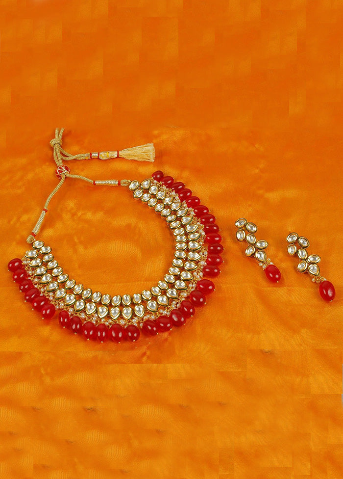 Red Alloy Jewellery Set Genuine Cheap Pice