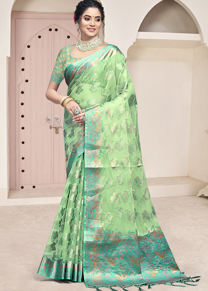 Multicolor Organza Saree With Blouse Piece Geniue Stockist Cheap Online