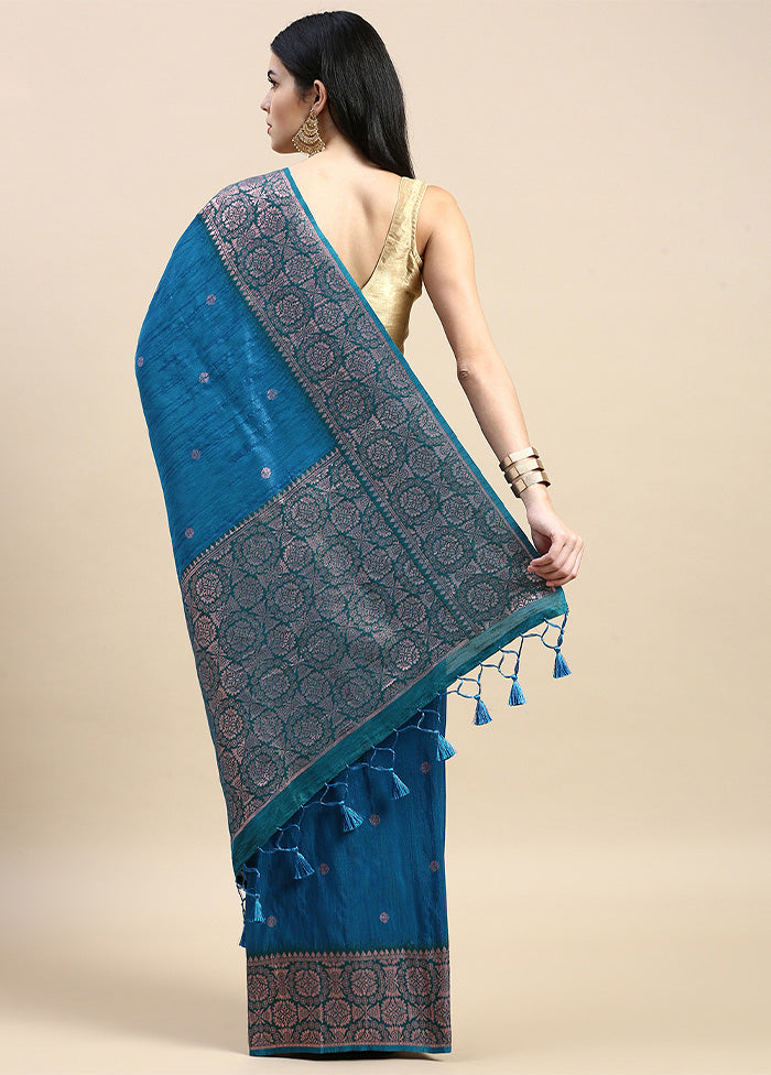 Firoza Banarasi Silk Saree With Blouse Piece Discount Purchase