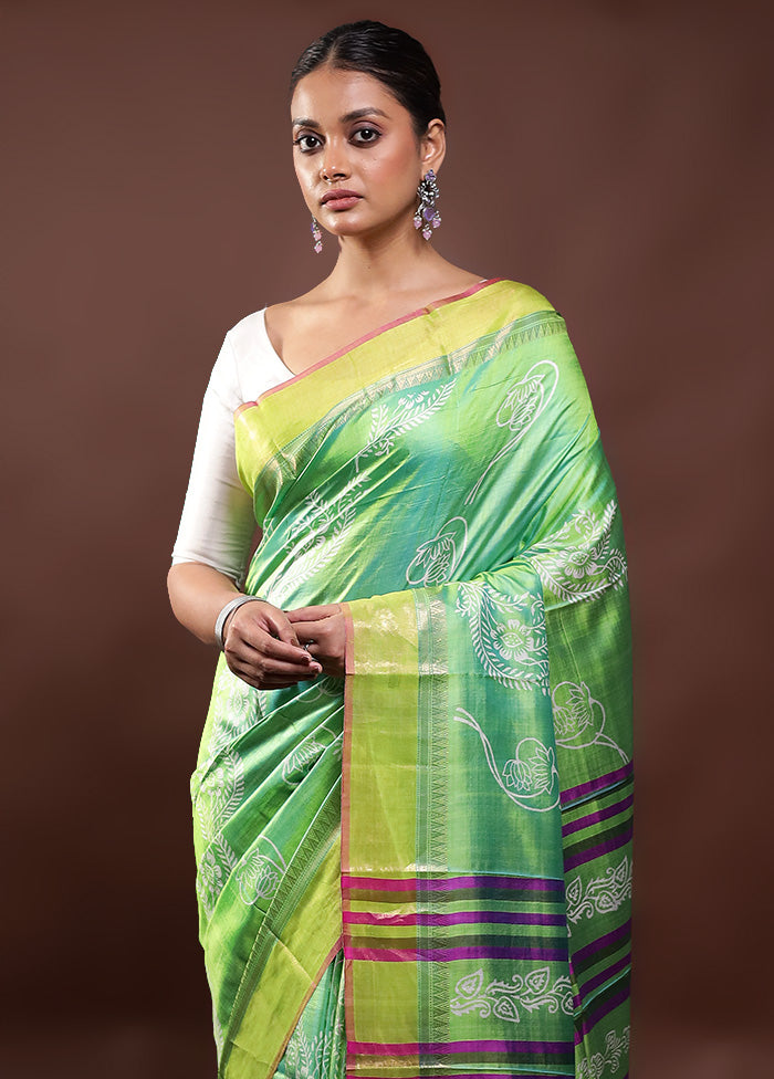 Green Pure Bishnupuri Silk Saree Without Blouse Piece Websites For Sale