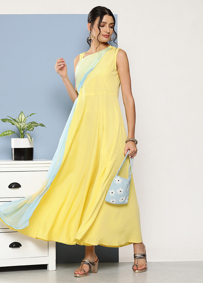 Yellow Readymade Silk Indian Dress 2025 New Cheap Online