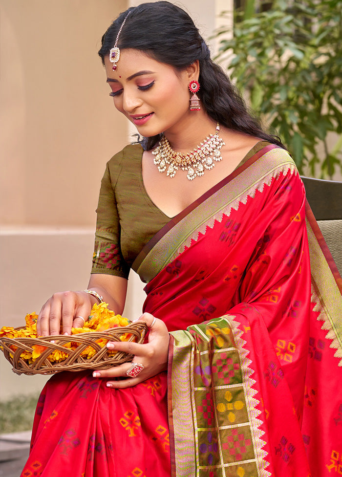 Pink Spun Silk Saree With Blouse Piece Online Sale