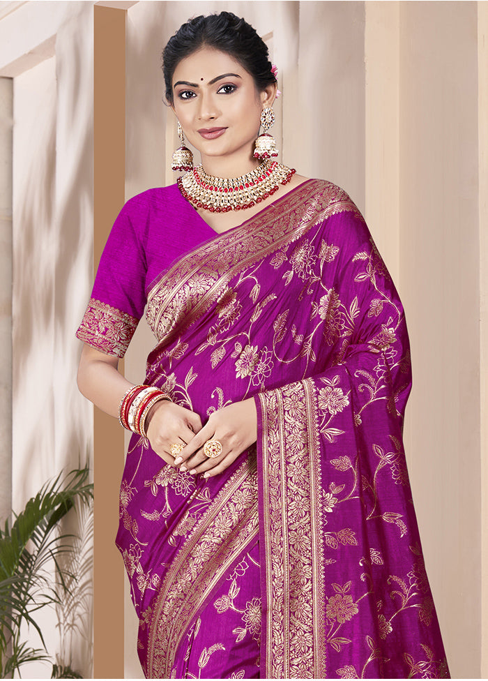 Multicolor Dupion Silk Saree With Blouse Piece Cheapest Sale Online