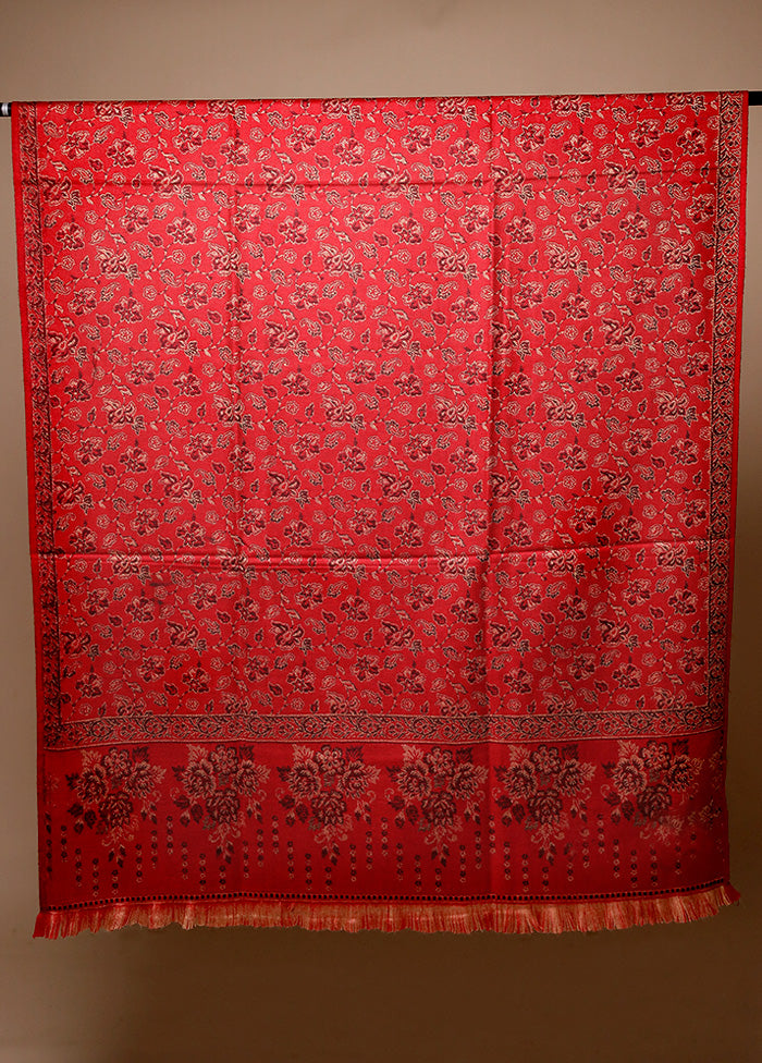 Red Woven Work Shawl Cheapest Online