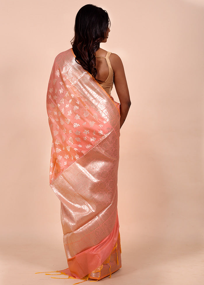 Pink Dupion Silk Saree With Blouse Piece Outlet Classic