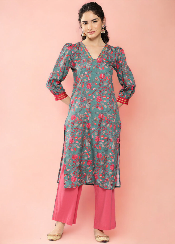 Green Readymade Silk Kurti Outlet Footaction