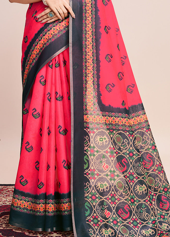 Multicolor Linen Silk Saree With Blouse Piece Recommend Sale Online