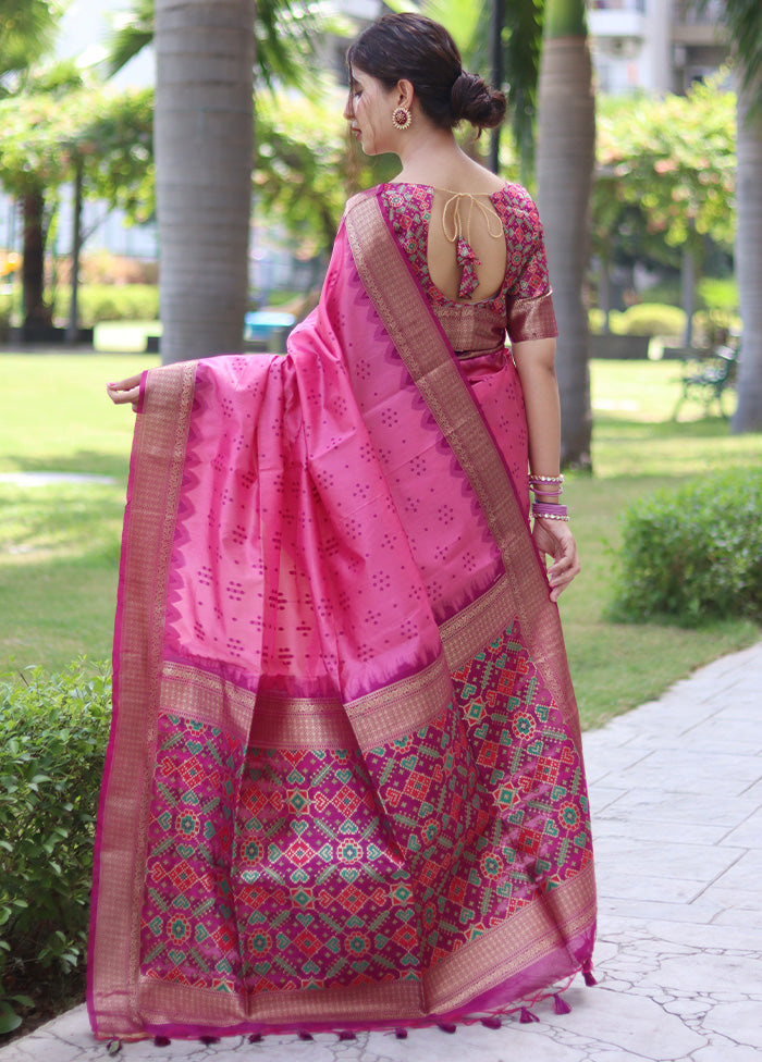 Baby Pink Tussar Silk Saree With Blouse Piece From China For Sale