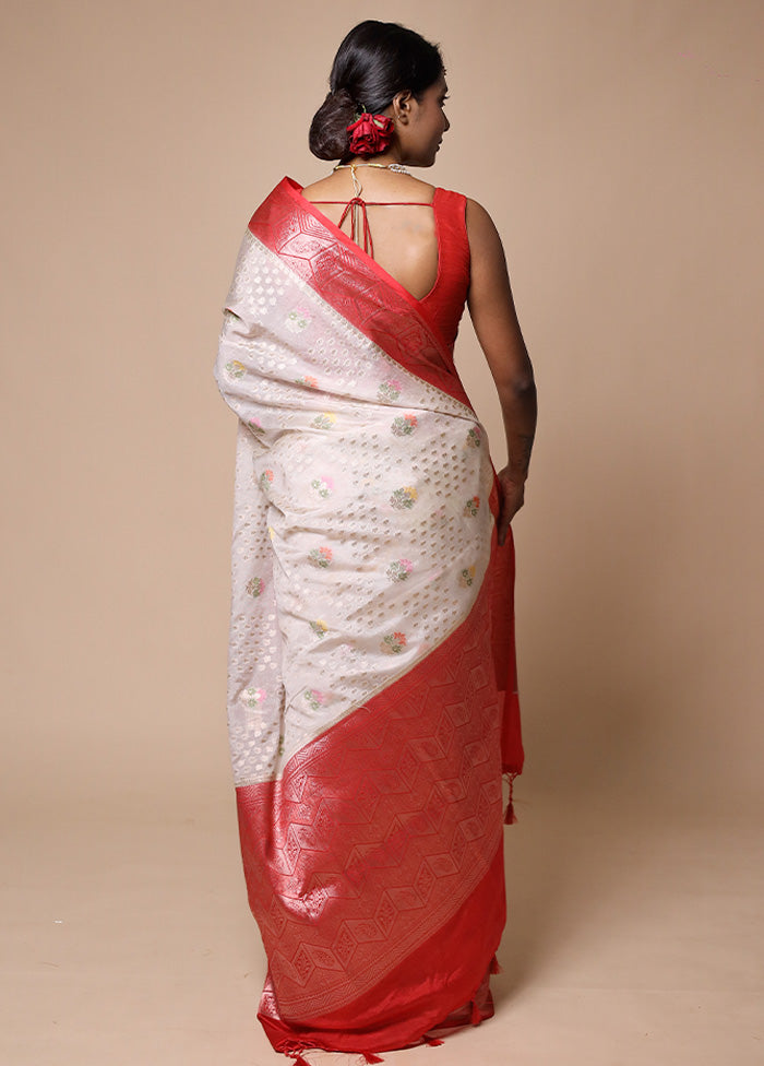 White Georgette Saree With Blouse Piece Stockist Online