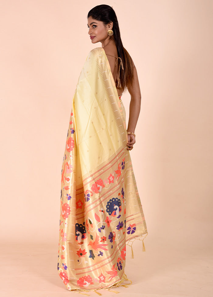 Yellow Dupion Silk Saree With Blouse Piece Sale Classic