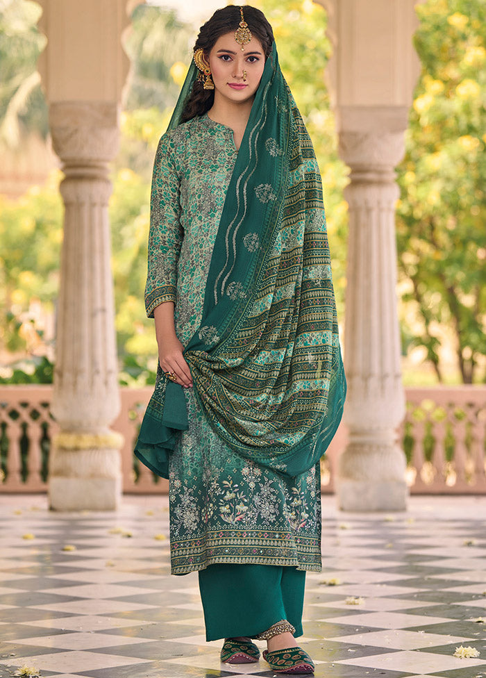 3 Pc Multicolor Unstitched Silk Suit Set Pay With Visa Sale Online