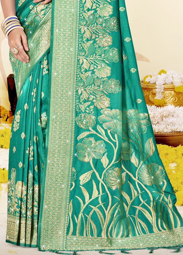 Green Spun Silk Saree With Blouse Piece Buy Cheap Cost