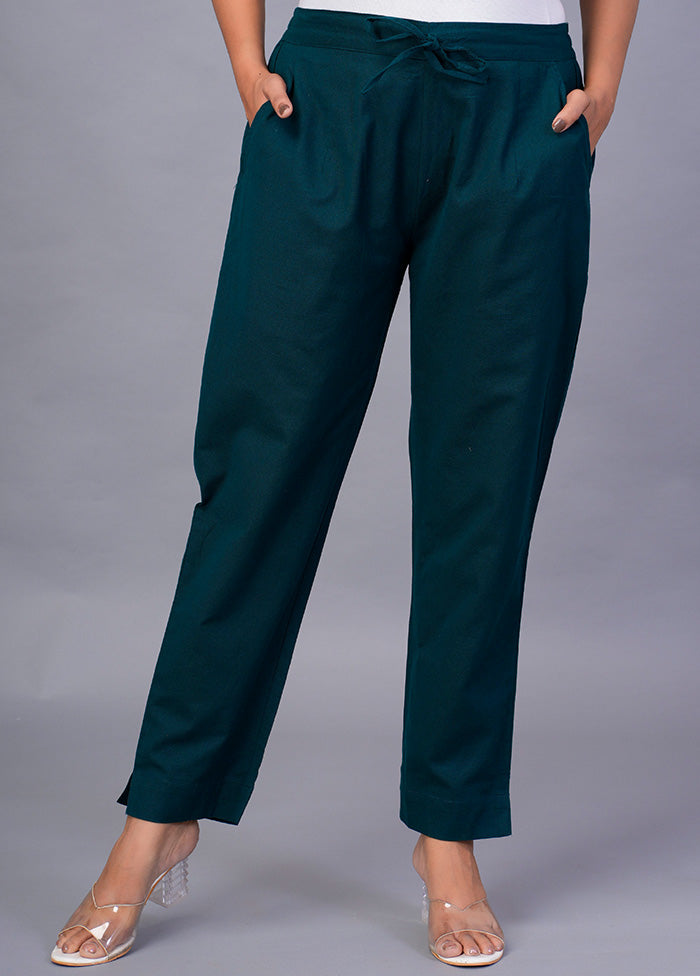 Teal Cotton Festive Pant Free Shipping Tumblr