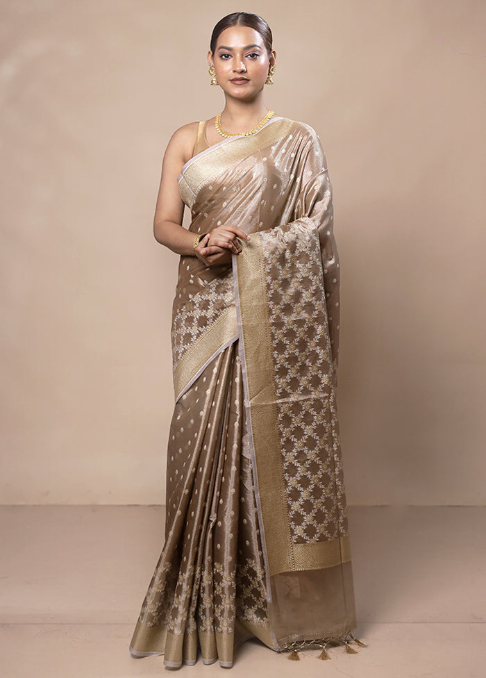 Golden Tissue Silk Saree With Blouse Piece Real Online