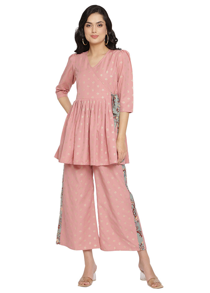 2 Pc Pink Readymade Rayon Tunic Set Buy Cheap Websites