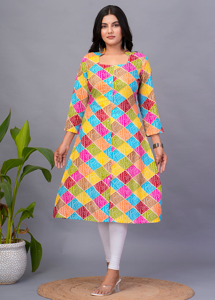 Multicolor Readymade Rayon Kurti Recommend Cheap Online