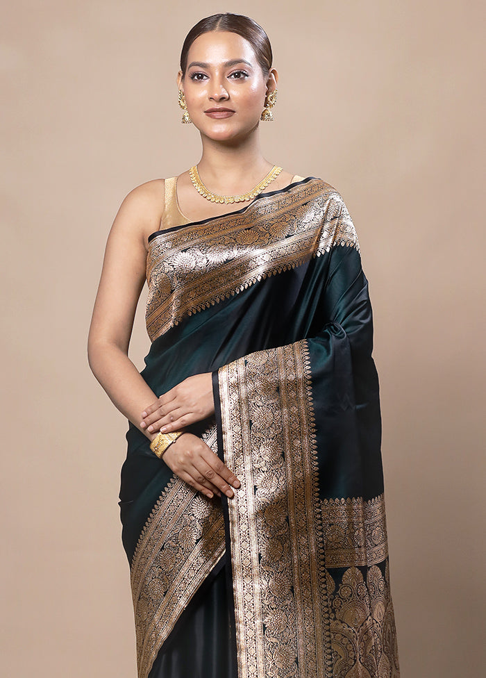 Green Banarasi Silk Saree With Blouse Piece Buy Cheap Comfortable