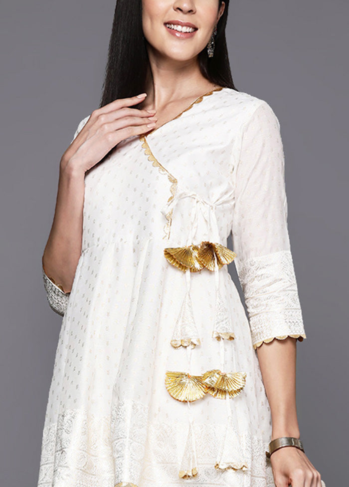 Off White Readymade Silk Tunic Clearance Big Discount