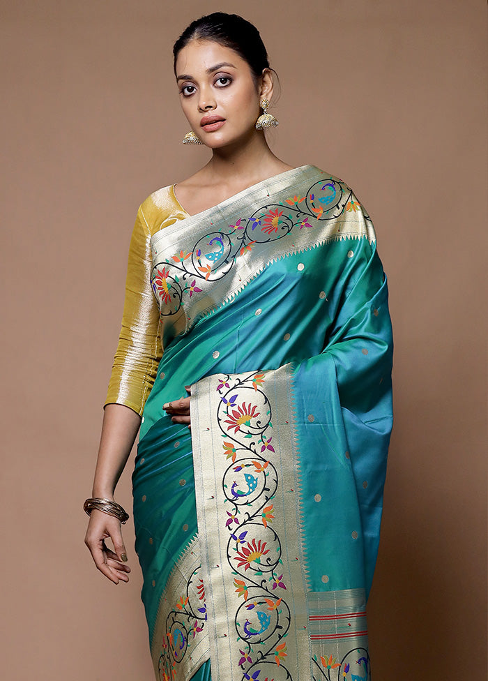 green Dupion Silk Saree With Blouse Piece Cheap Online Online