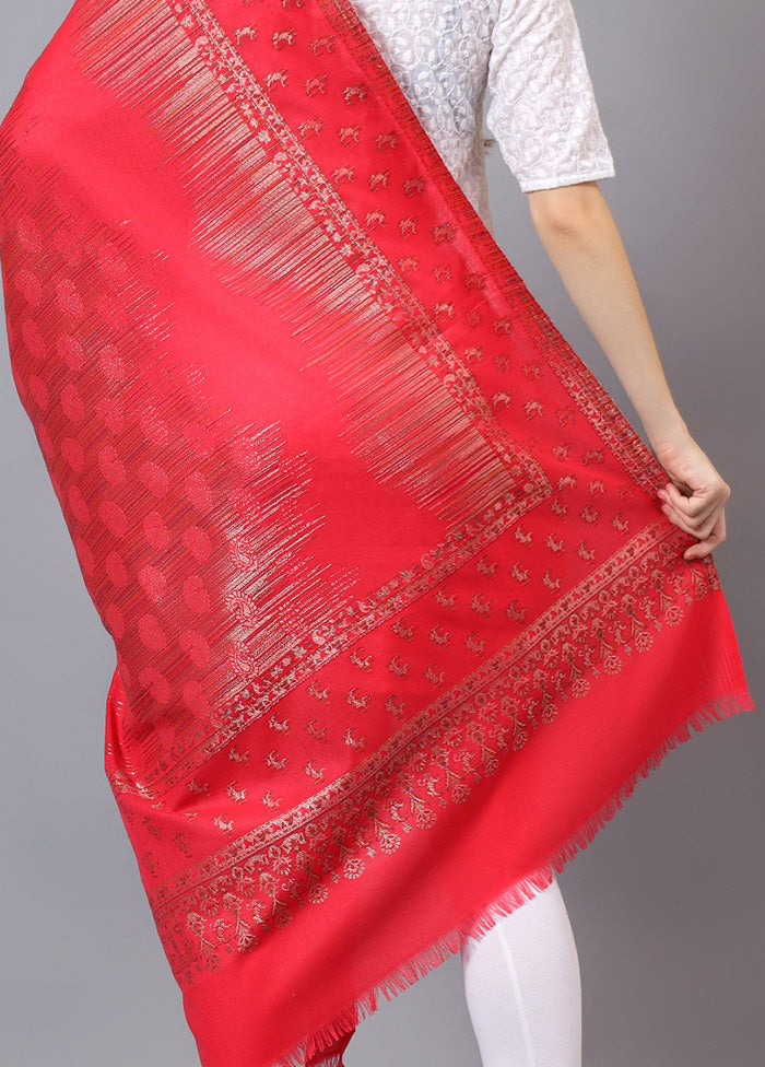 Red Fine Wool Shawl Cheap Sale New