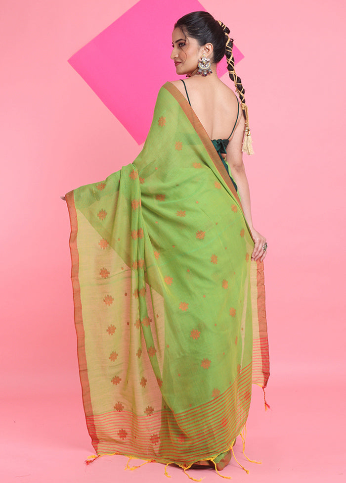 Light Green Cotton Saree With Blouse Piece Sale Manchester