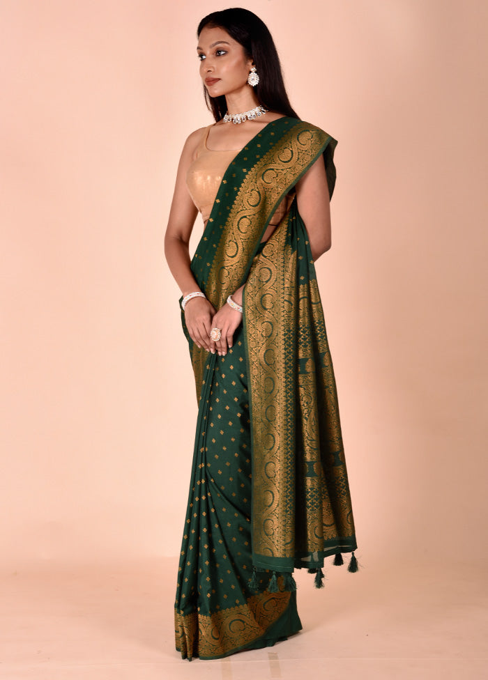 Green Georgette Saree With Blouse Piece Release Dates Authentic