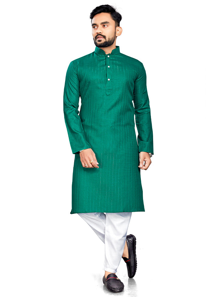 Sea Green Pure Cotton Kurta And Pajama Set Shop Sale Online