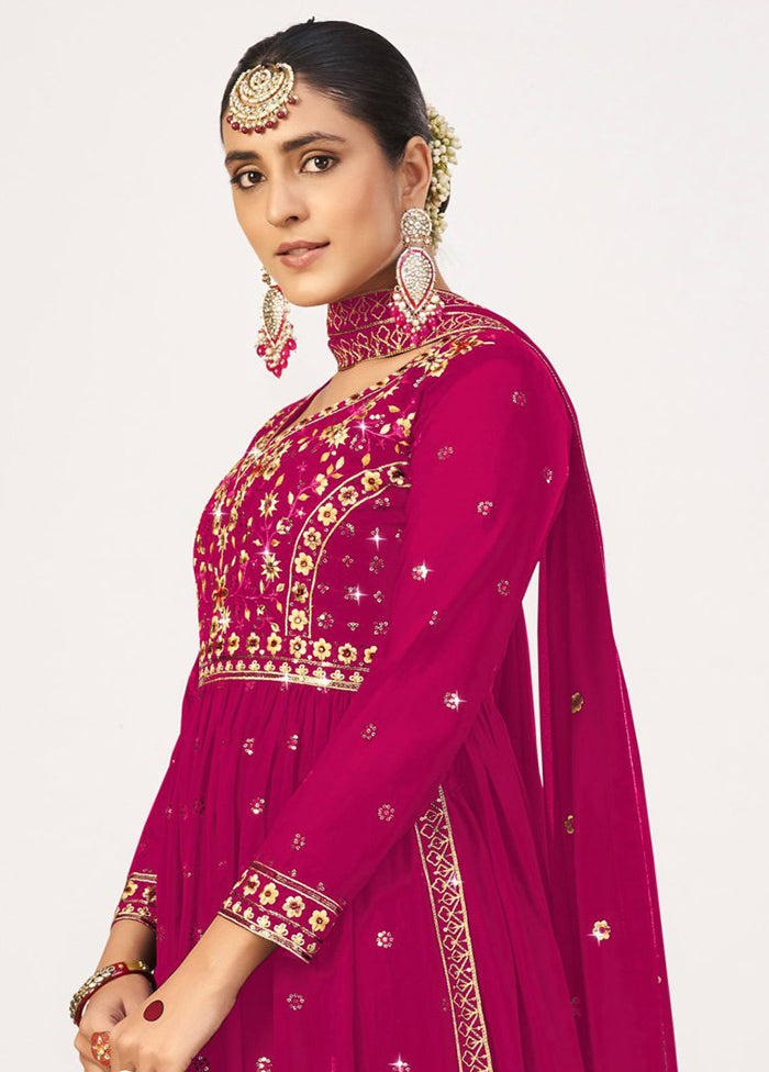 3 Pc Rani Semi Stitched Georgette Suit Set Online Online With Mastercard