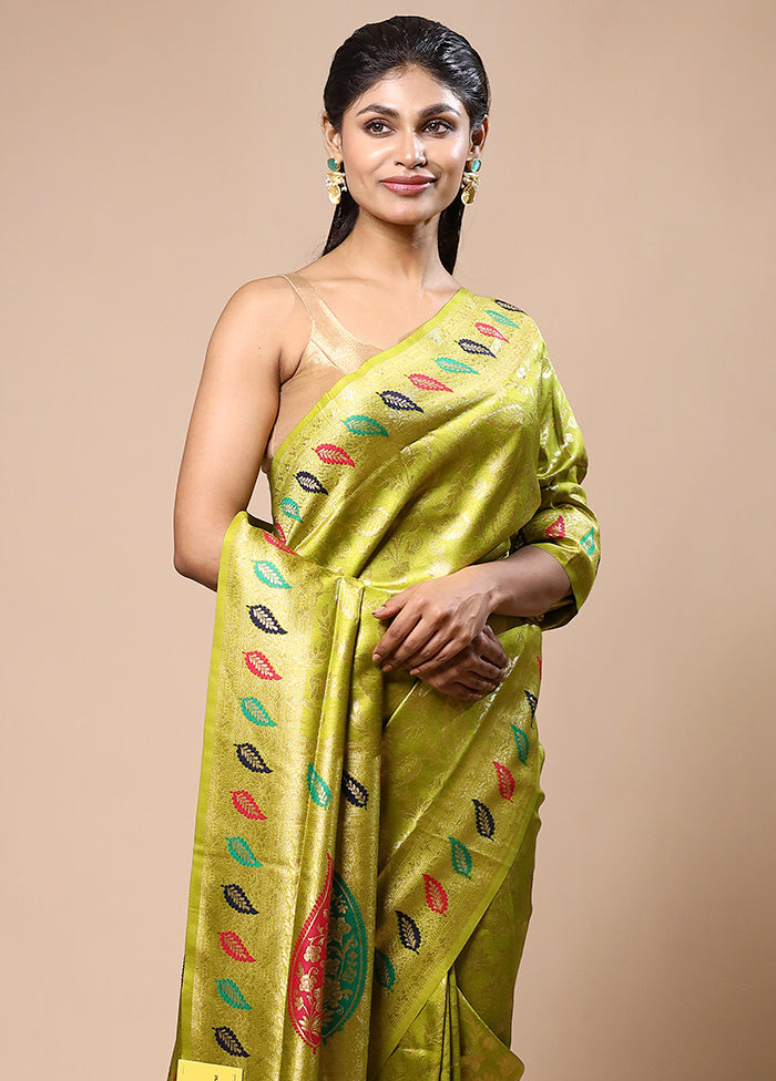 Green Dupion Silk Saree With Blouse Piece Online Online Free Shipping