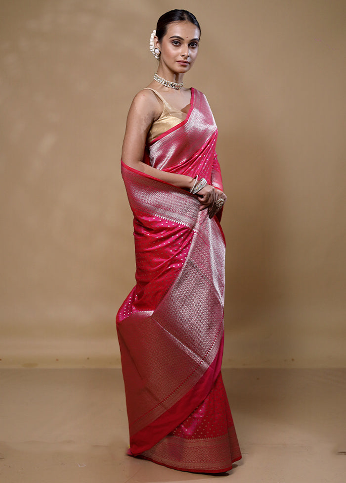 Pink Uppada Silk Saree With Blouse Piece Clearance How Much