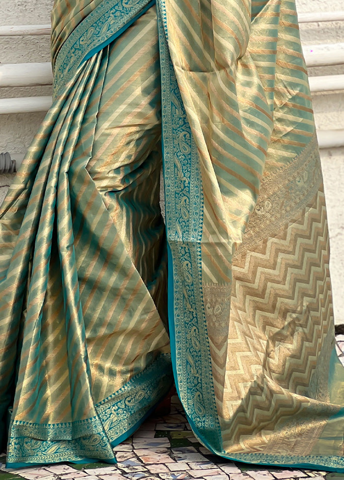 Blue Spun Silk Saree With Blouse Piece Good Selling Sale Online