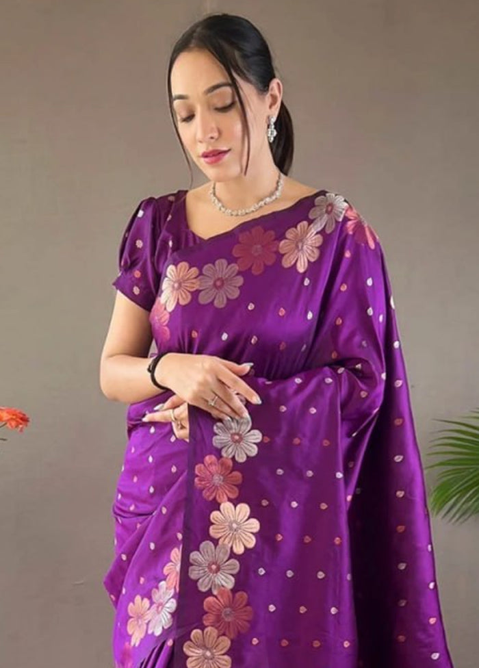 Rani Banarasi Silk Saree With Blouse Piece Outlet Amazing Pice