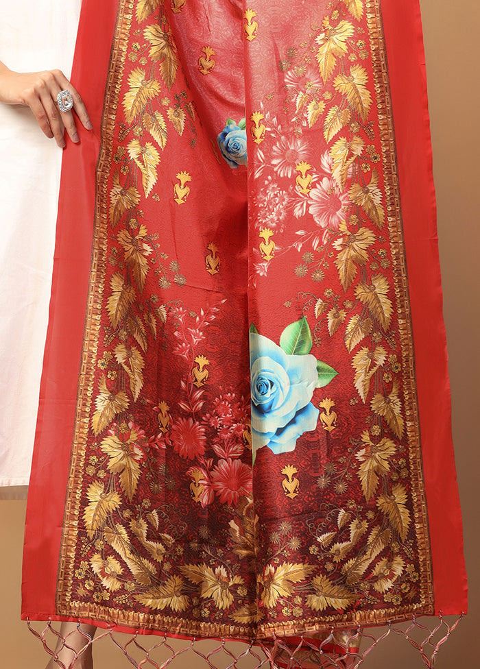 Red Art Silk Dupatta Sale Visit