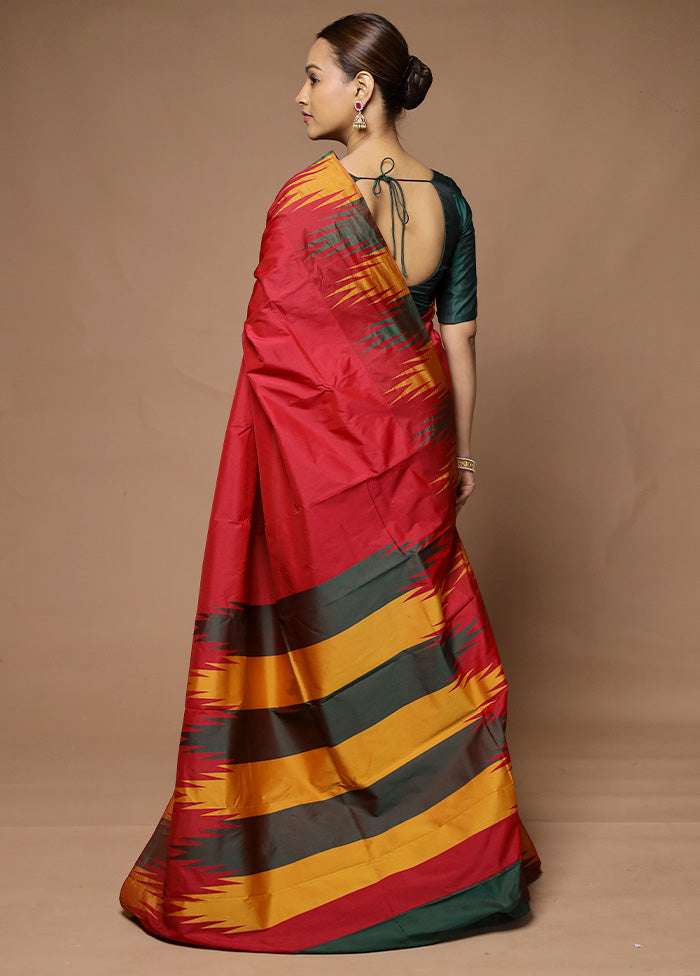 Red Kanjivaram Silk Saree With Blouse Piece Really Cheap Shoes Online