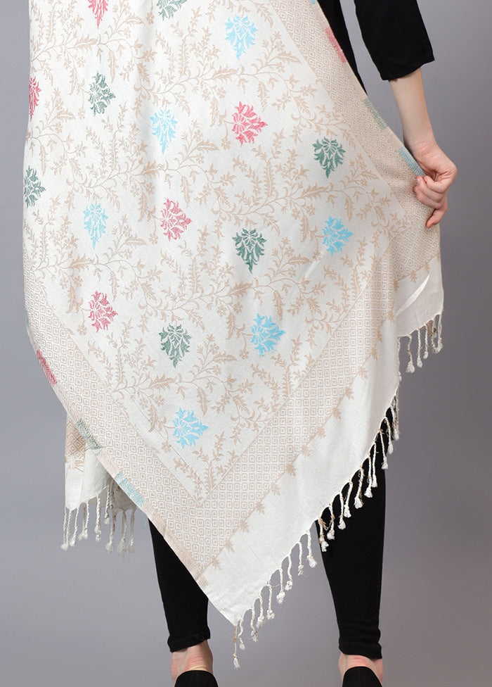 White Fine Wool Stole 2025 Newest Cheap Online