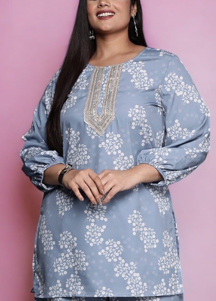 Grey Readymade Silk Kurti In China Sale Online