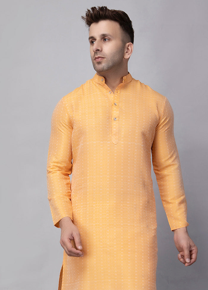 2 Pc Orange Viscose Kurta Pajama Set Cheap Sale Tumblr