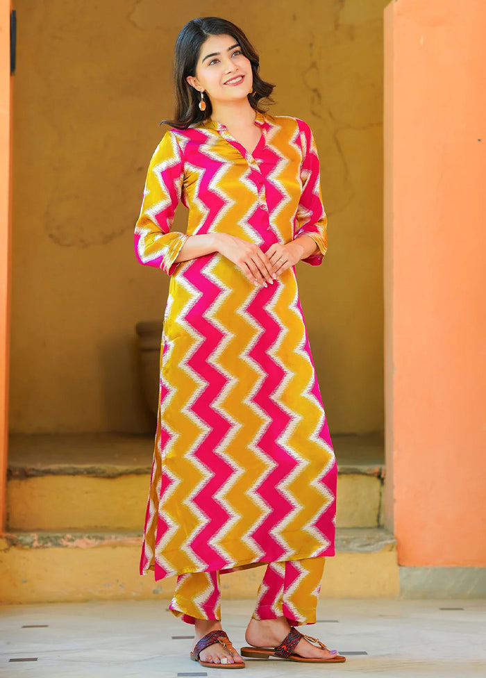 2 Pc Multicolor Readymade Silk Kurti Set Outlet Best Pices