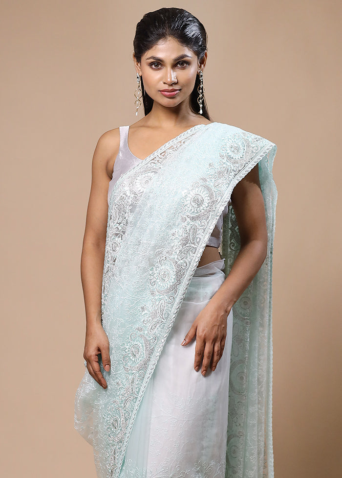 Mint Silk Saree With Blouse Piece Cheap Sale New Arrival