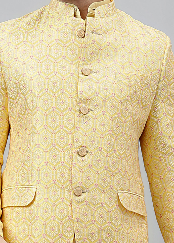 Lemon Silk Jacquard Blazer Sale Best Sale