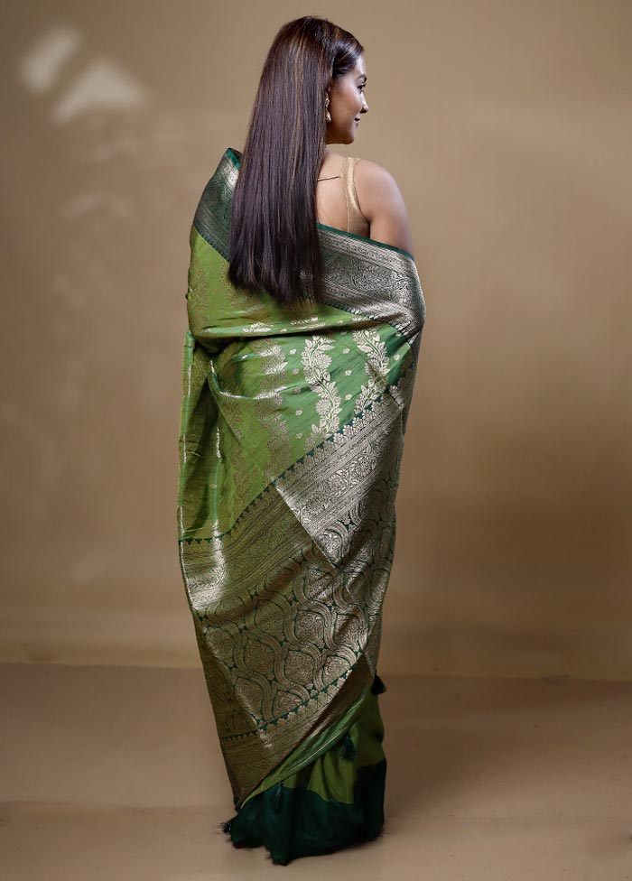 Green Georgette Saree With Blouse Piece Cheap Pictures