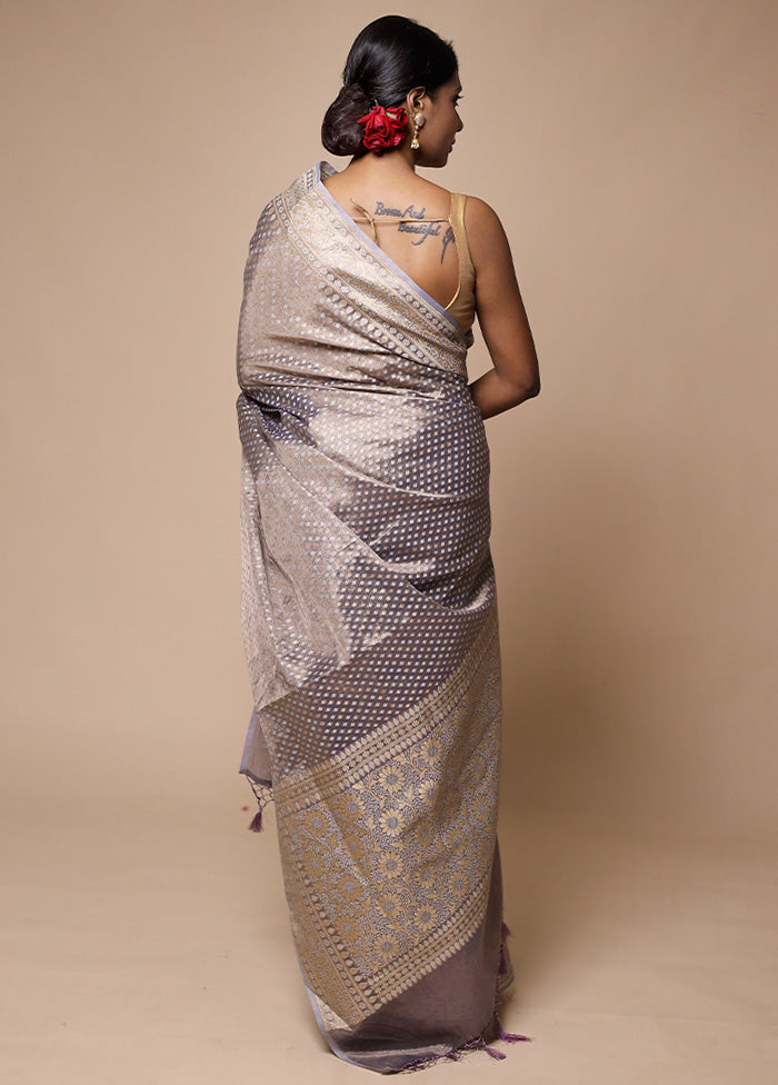 Lavender Tissue Silk Saree With Blouse Piece Best Seller