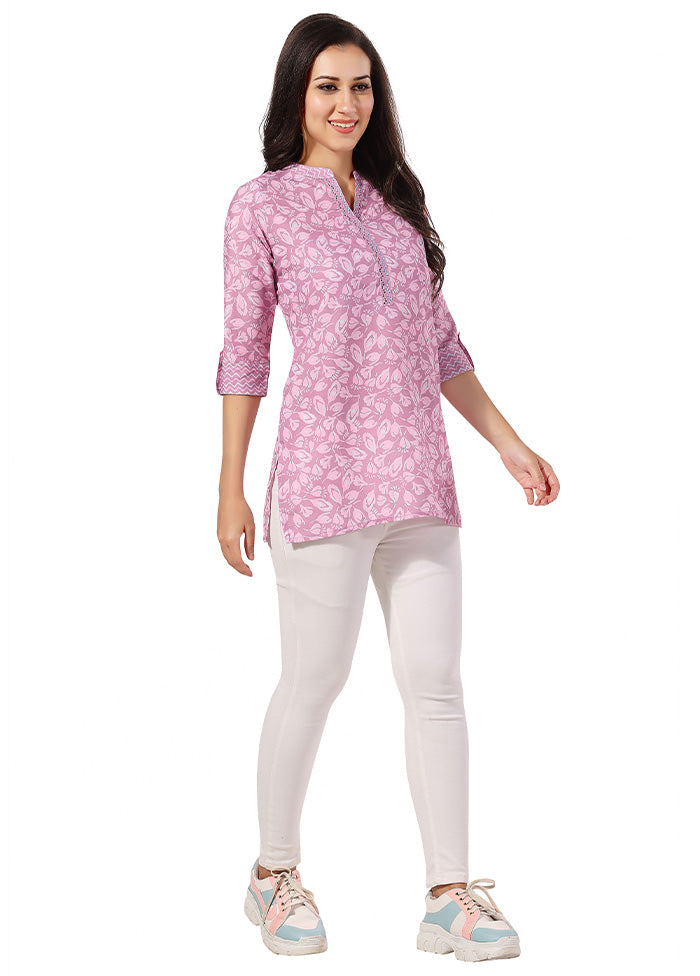 Pink Readymade Rayon Short Top Cheap Best Place