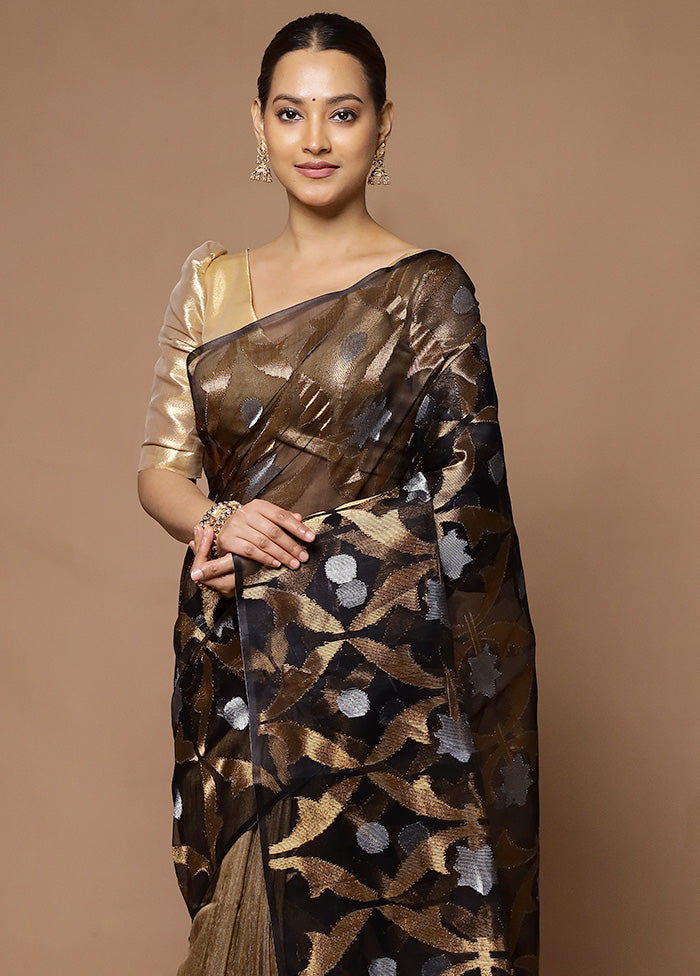 Black Handloom Matka Pure Silk Saree With Blouse Piece Free Shipping Cheap Pice