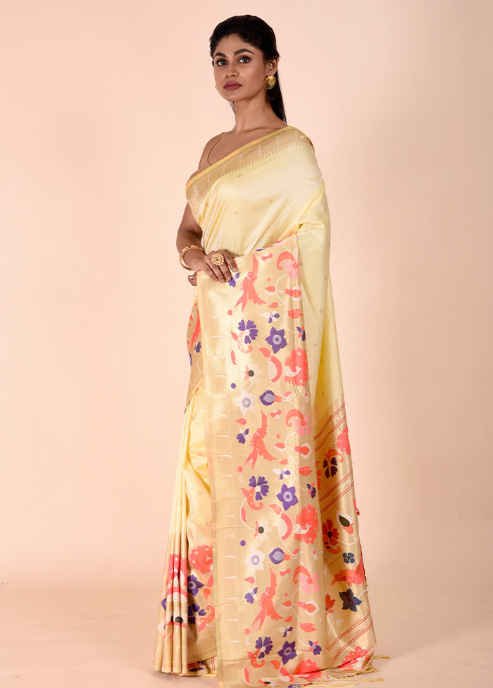 Yellow Dupion Silk Saree With Blouse Piece Sale Classic