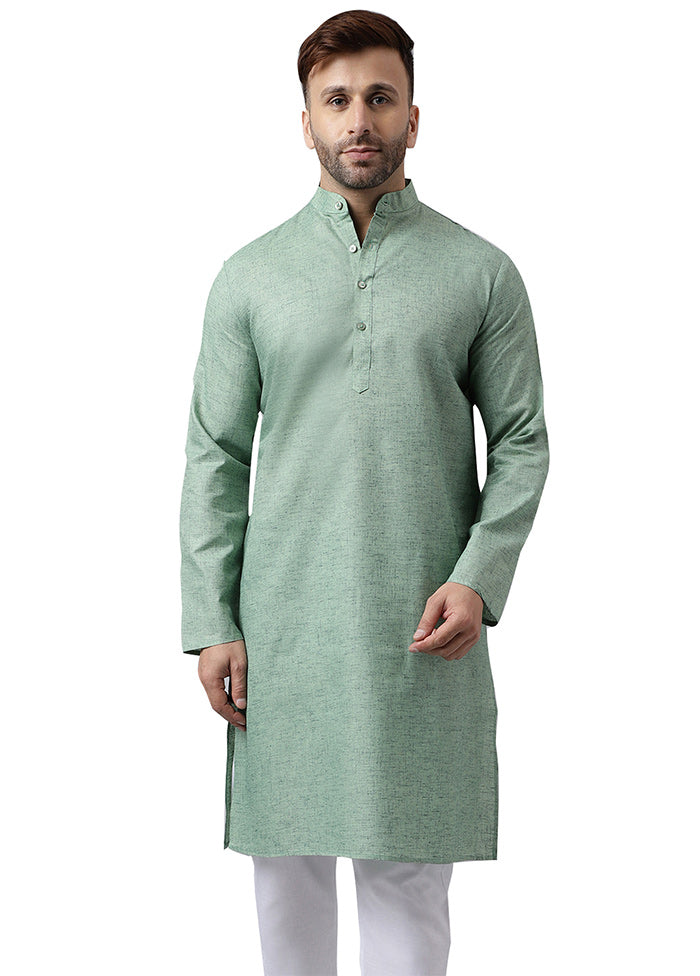 Green Cotton Solid Kurta Cheap Best Wholesale