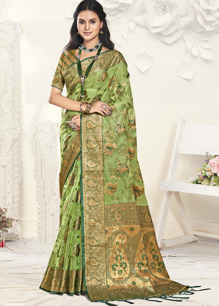 Multicolor Organza Saree With Blouse Piece Best Store To Get Sale Online